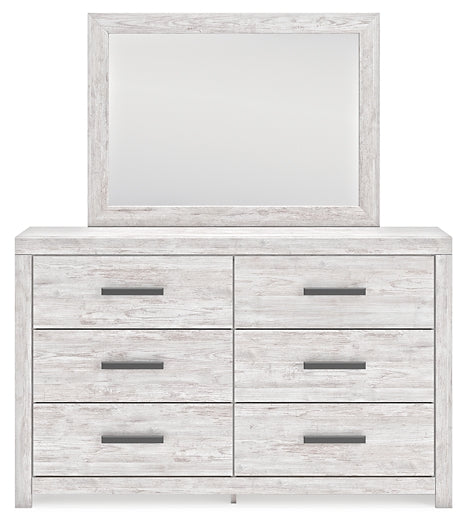 Cayboni Queen Panel Bed with Mirrored Dresser, Chest and Nightstand