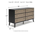 Charlang Full Panel Platform Bed with Dresser and 2 Nightstands