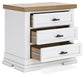 Ashbryn King Panel Storage Bed with Mirrored Dresser and Nightstand