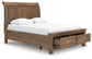 Feddinger Queen Storage Sleigh Bed with Mirrored Dresser