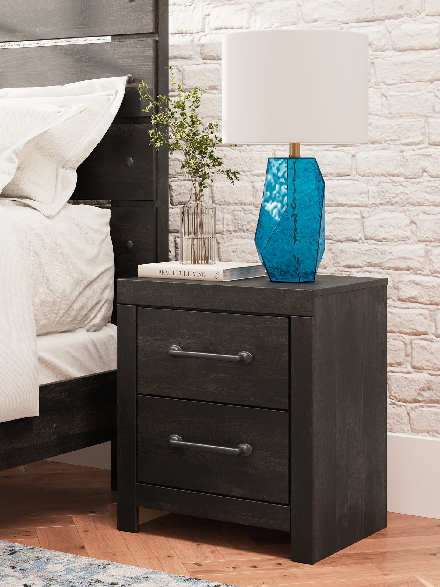 Hollivern Twin Panel Storage Bed with Mirrored Dresser and Nightstand
