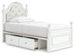 Kozlani Twin Upholstered Panel Storage Bed