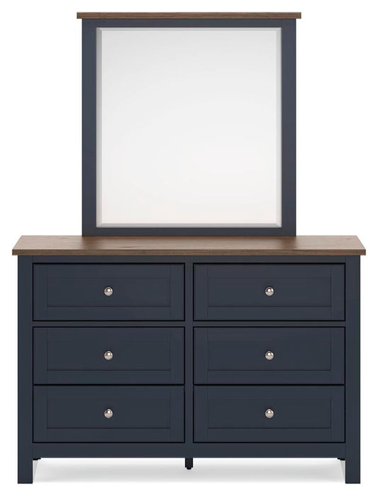 Landocken Twin Panel Headboard, Dresser, Mirror and Nightstand
