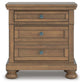 Feddinger California King Panel Bed with Mirrored Dresser and Nightstand