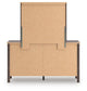 Pamytta Twin Upholstered Panel Platform Bed, Dresser, Mirror, Chest and Nightstand