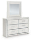 Zuraleus King Upholstered Bed, Dresser, Mirror, Chest and Nightstand