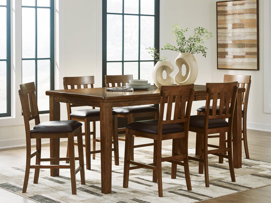 Ralene Counter Height Dining Table and 6 Barstools