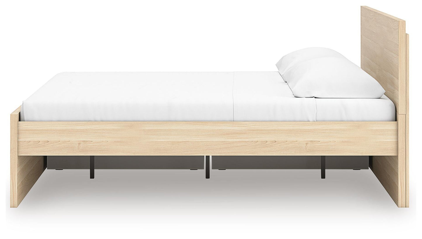 Onita King Panel Platform Bed with 1 Side Storage