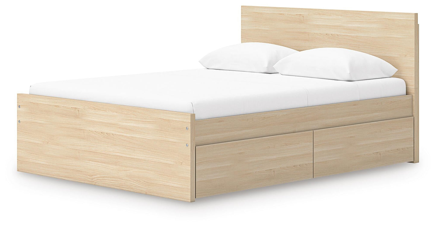 Onita Full Panel Platform Bed with 2 Side Storage