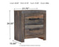 Drystan King Panel Bookcase Bed with Mirrored Dresser, Chest and 2 Nightstands