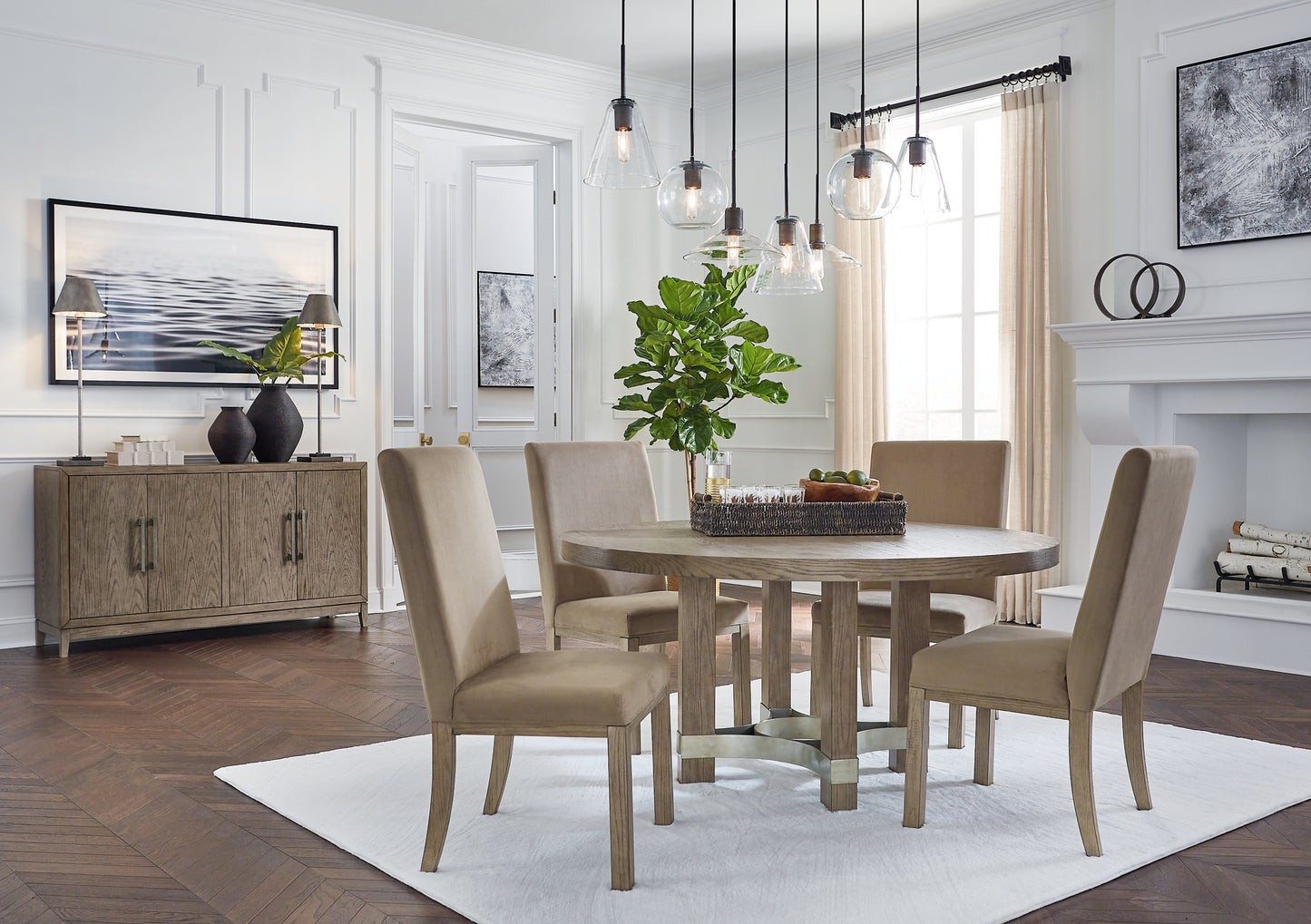 Chrestner Dining Table and 4 Chairs