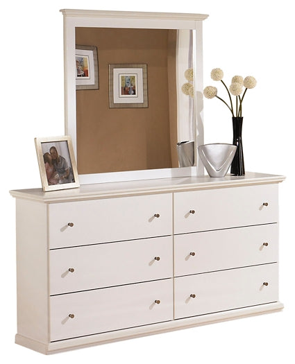 Bostwick Shoals Twin Panel Headboard with Mirrored Dresser, Chest and Nightstand