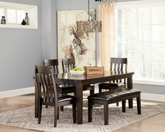 Haddigan Dining Table and 4 Chairs and Bench