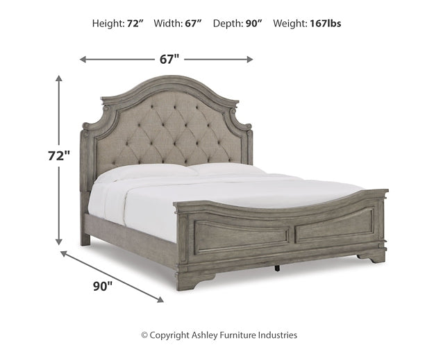 Lodenbay Queen Panel Bed with Mirrored Dresser