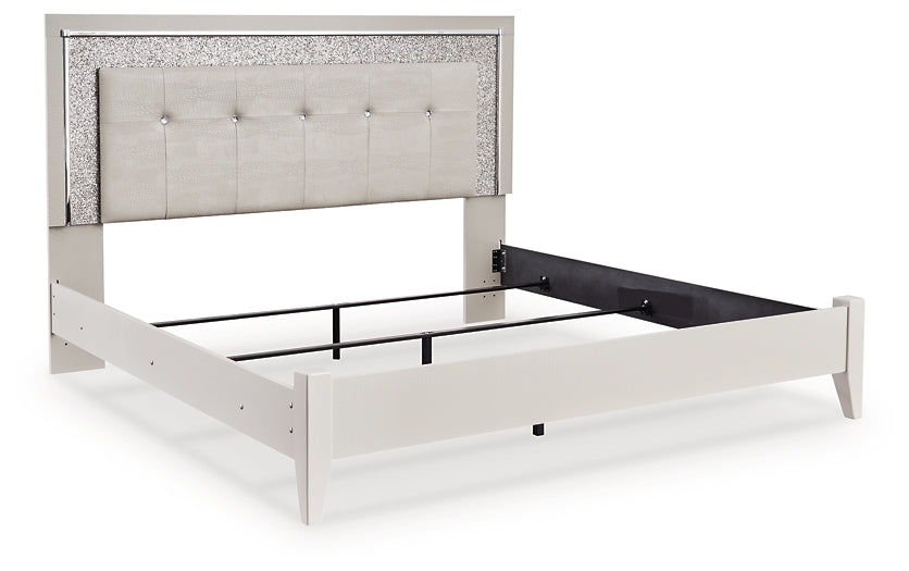 Zyniden Queen Upholstered Panel Bed