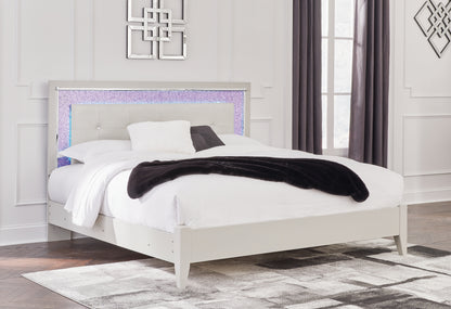 Zyniden Queen Upholstered Panel Bed