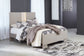 Surancha Queen Panel Bed with Mirrored Dresser and Nightstand